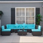 7-Piece Outdoor Wicker Patio Furniture Set