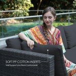 11-Piece Modern Outdoor Sofa Set with Ottomans