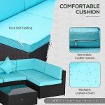 7-Piece Outdoor Wicker Patio Furniture Set