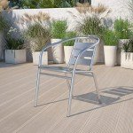 Set of 4 Modern Aluminum Outdoor Dining Chairs