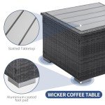 11-Piece Modern Outdoor Sofa Set with Ottomans