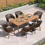 Purple Leaf 2-Piece All-Weather Patio Dining Chairs