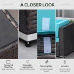 7-Piece Outdoor Wicker Patio Furniture Set