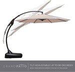 11FT Aluminum Cantilever Patio Umbrella with Base