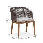 Purple Leaf 2-Piece All-Weather Patio Dining Chairs