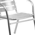 Set of 4 Modern Aluminum Outdoor Dining Chairs
