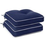 Blue Patio Chair Cushions - 2 Pack, 19"x19