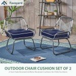 Blue Patio Chair Cushions - 2 Pack, 19"x19