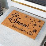 Funny "Let It Snow" Doormat for Entryway