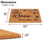 Funny "Let It Snow" Doormat for Entryway