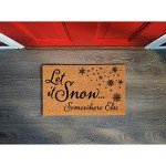 Funny "Let It Snow" Doormat for Entryway