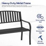 Weatherproof Heavy-Duty Wrought Iron Outdoor Bench