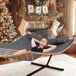 SUNCREAT Double Portable Hammock with Stand - Dark Gray