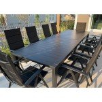 11-Piece Outdoor Dining Set with Folding Chairs