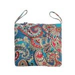 Blue Trumpet Floral Patio Seat Cushion Set