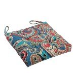 Blue Trumpet Floral Patio Seat Cushion Set