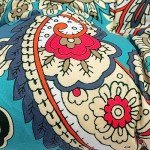 Blue Trumpet Floral Patio Seat Cushion Set