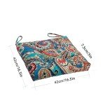 Blue Trumpet Floral Patio Seat Cushion Set