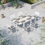 Expandable 7-Piece Outdoor Patio Dining Set