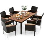 7-Piece Outdoor Patio Dining Set with Chairs