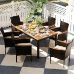 7-Piece Outdoor Patio Dining Set with Chairs