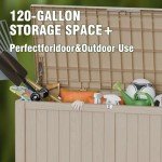 120 Gallon Waterproof Resin Deck Storage Box