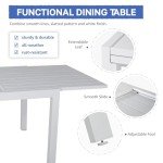 Expandable 7-Piece Outdoor Patio Dining Set