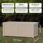120 Gallon Waterproof Resin Deck Storage Box