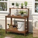 Tioman Outdoor Hardwood Potting Bench for Patios