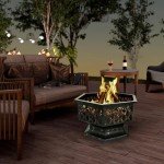 Hex-Shaped 24 Inch Portable Steel Fire Pit