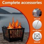 OutVue 20" Portable Fire Pit with Grill & Bag