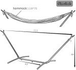 Heavy Duty Portable Double Hammock Stand - Blue