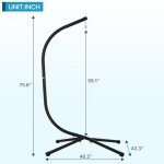 Heavy Duty Hammock Chair Stand for Outdoors & Indoors