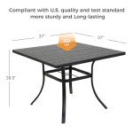 Outdoor 5-Piece Dining Set with Swivel Chairs