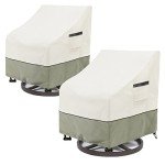 Outdoor Waterproof Swivel Lounge Chair Covers - 2 Pack