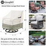 Outdoor Waterproof Swivel Lounge Chair Covers - 2 Pack