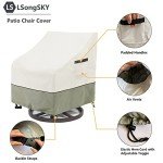 Outdoor Waterproof Swivel Lounge Chair Covers - 2 Pack