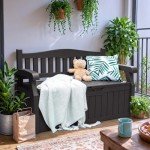 Greesum 70 Gallon Waterproof Outdoor Storage Bench