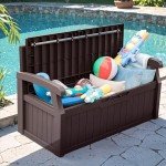 Greesum 70 Gallon Waterproof Outdoor Storage Bench