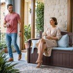 Greesum 70 Gallon Waterproof Outdoor Storage Bench