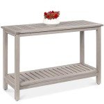 Eucalyptus 48" Console Table for Indoor Outdoor Use