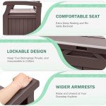 Greesum 70 Gallon Waterproof Outdoor Storage Bench