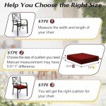 Outdoor Chair Cushions Set of 6 - Dark Red