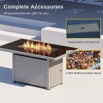 EAST OAK 52'' Gas Fire Pit Table - Grey