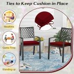 Outdoor Chair Cushions Set of 6 - Dark Red