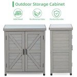 Outdoor Potting Bench with Storage Cabinet