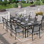 9-Piece Patio Dining Set for 8 People