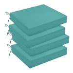 Teal Waterproof Patio Chair Cushions Set of 4