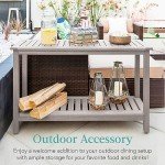 Eucalyptus 48" Console Table for Indoor Outdoor Use