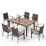 7-Piece Outdoor Patio Dining Set for 6
